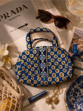 MINIII Vera Bradley Blue and Yellow Floral Bag